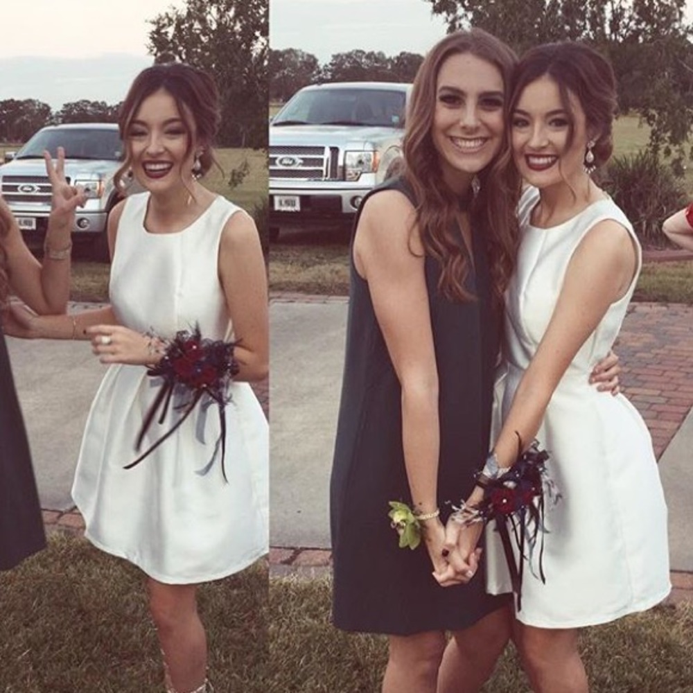 2 formal dresses (black and white)